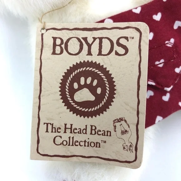 NWT Boyds Bears “Lovie” 8" White Plush Teddy Bear Valentine's Day Thinkin’ Of Ya - Picture 4 of 11
